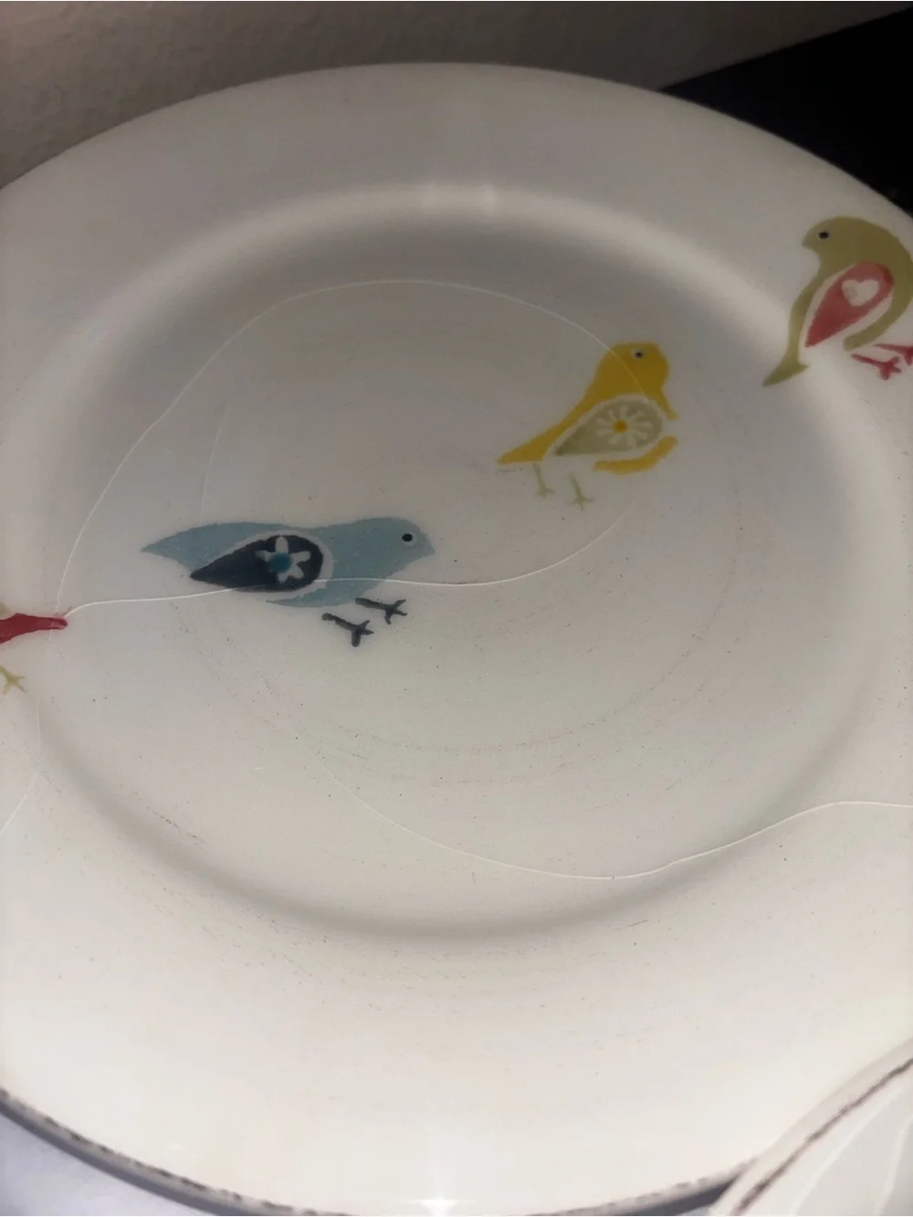 Vintage Set of 8 Pier 1 Imports Little Bird Salad Plate 8-1/2” Portugal. Y3
